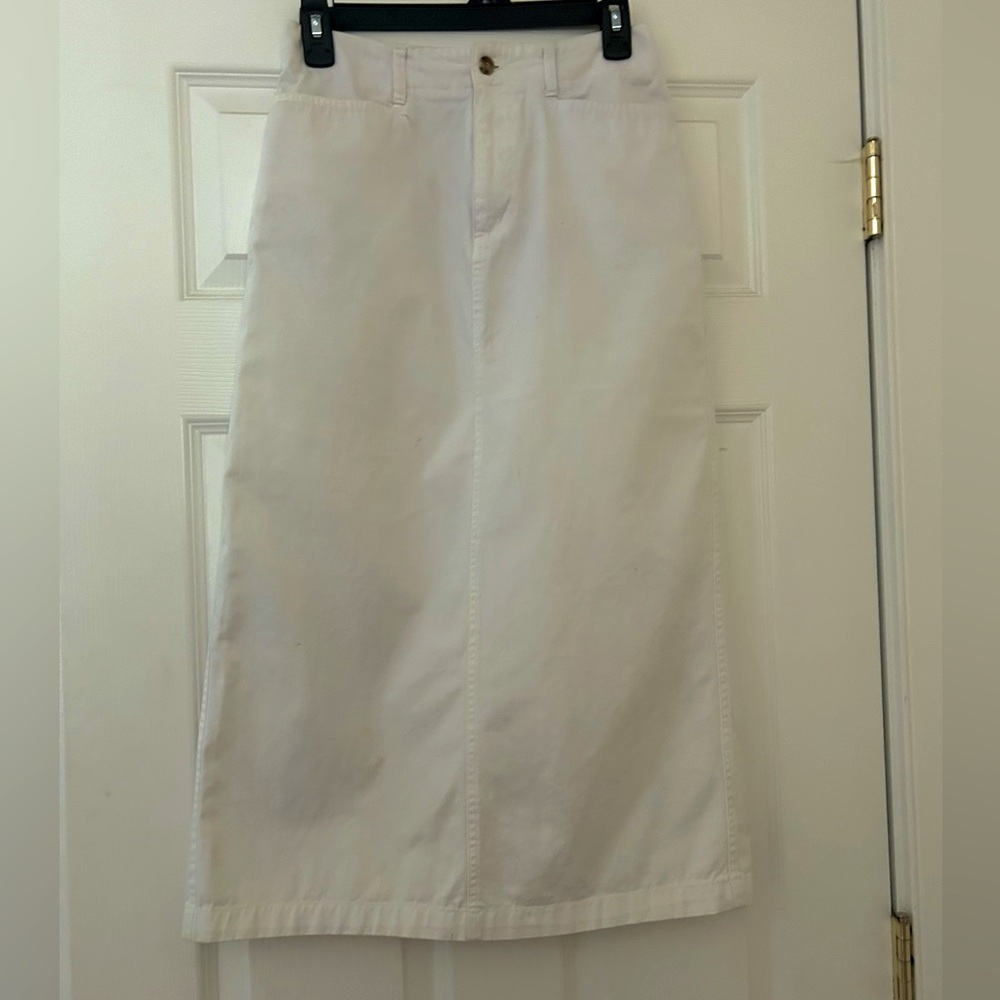 Rafaella White Jean Petite Skirt